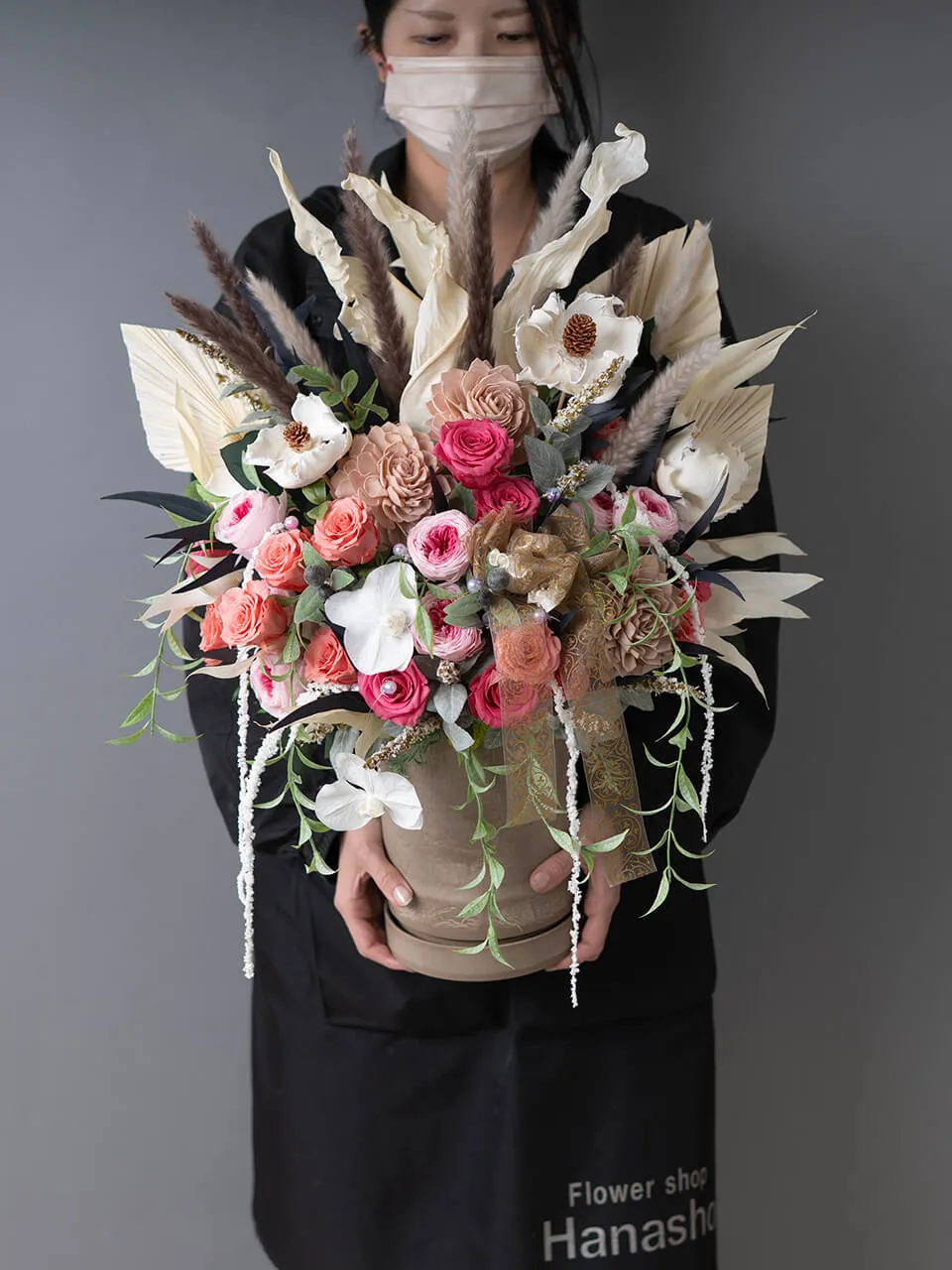 ＊*..Rose garden..＊°..英国風アレンジ　プリザーブドフラワー ローズフラワーガーデン＊お部屋に作る薔薇の庭アレンジメント