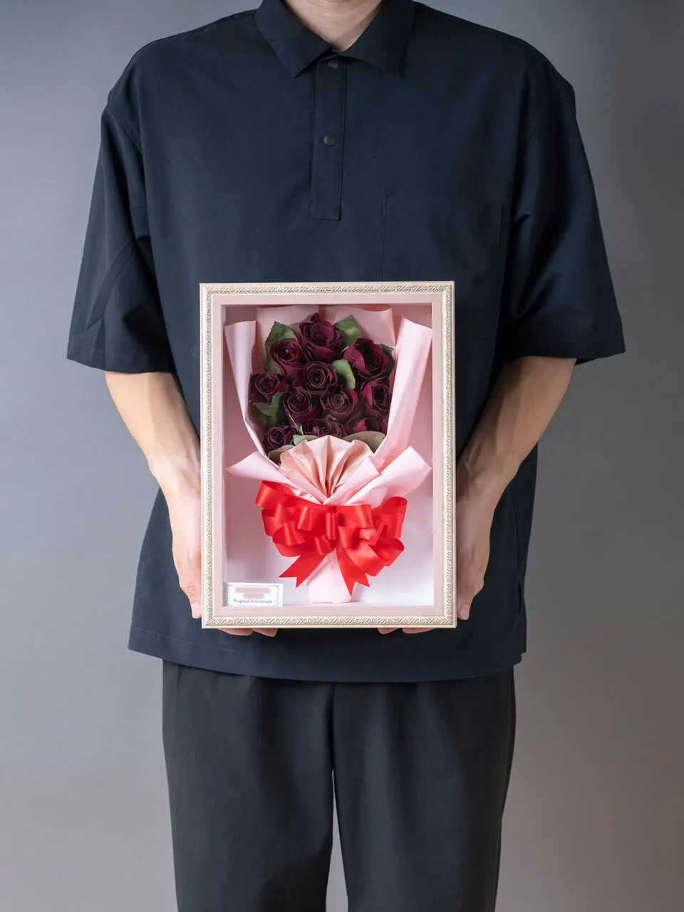 14☆赤薔薇固まるハーバニウムの印鑑立て 14☆赤薔薇固まるハーバニウムの印鑑立て 赤いバラ（薔薇）500本の