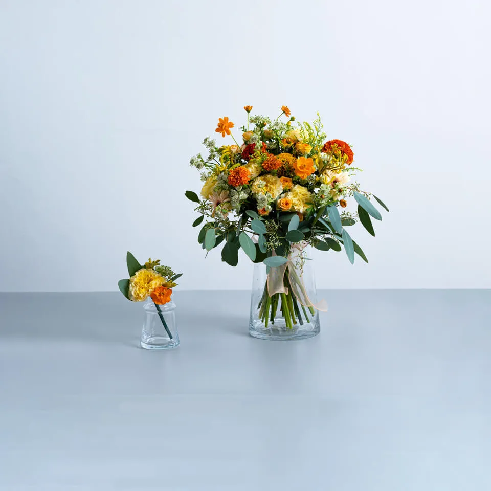 花のギフト 花清 / ウェディングブーケ・黄色オレンジ系
