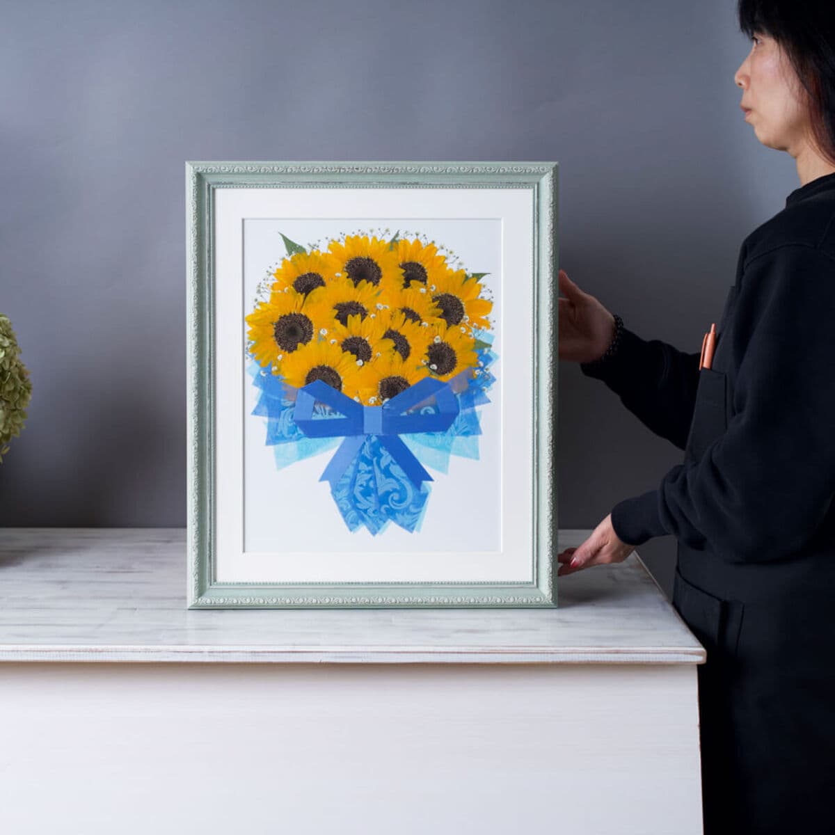【49額】【ヒマワリ大輪12本】【 押し花】⑥ - 押し花 - ひまわり大輪12本の押し花 - 写真3