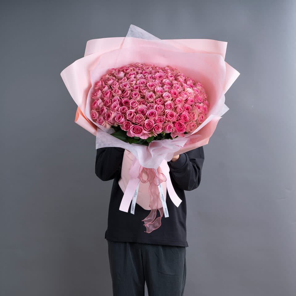 ピンクバラ108本の花束 商品画像 5