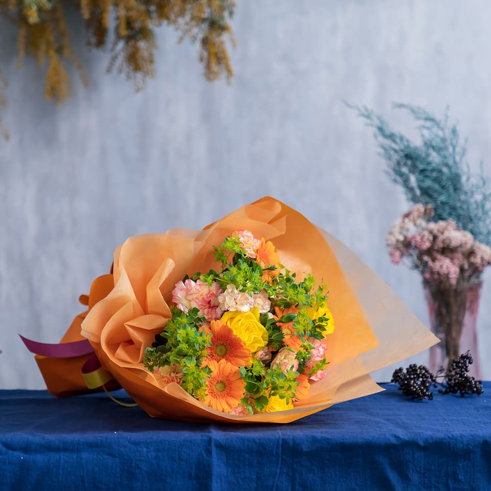 黄オレンジ系 花束 商品画像 1
