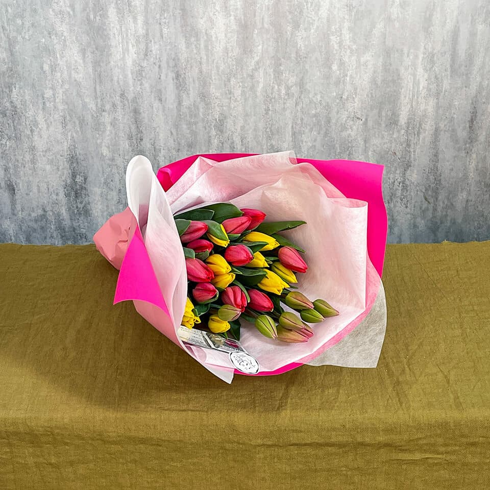 チューリップのミックスカラー花束 商品画像 2