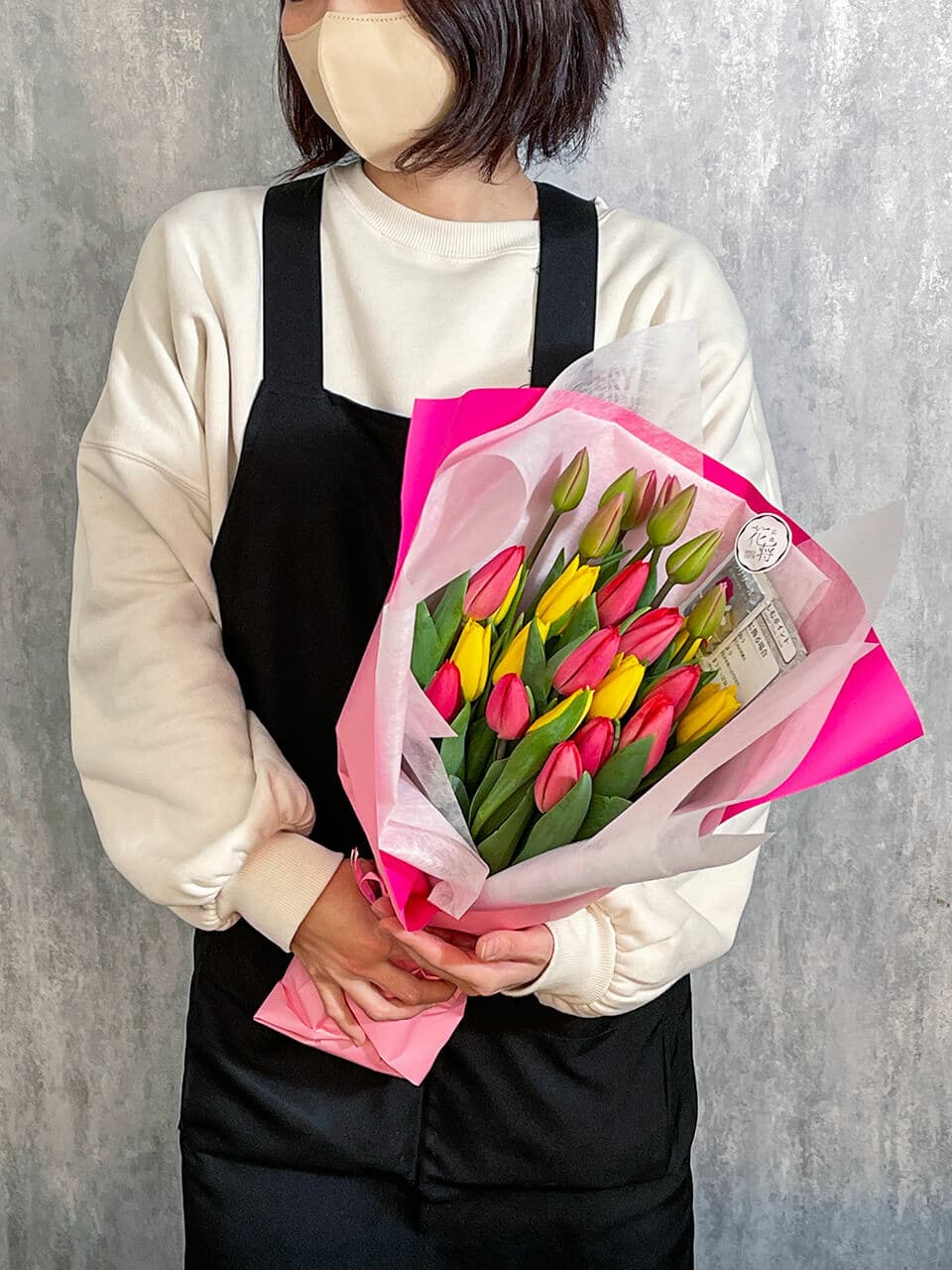 チューリップのミックスカラー花束 商品画像 3