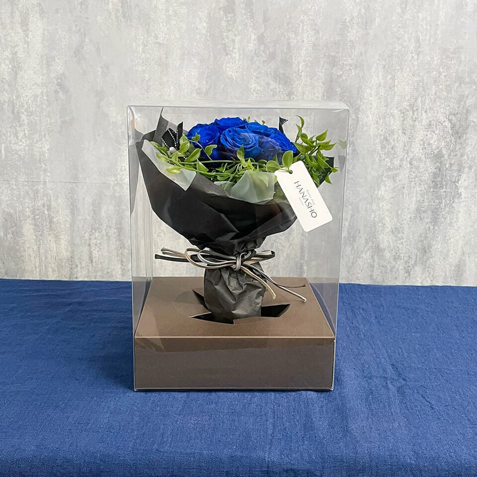 青バラ12本のプリザーブドフラワー 商品画像 3