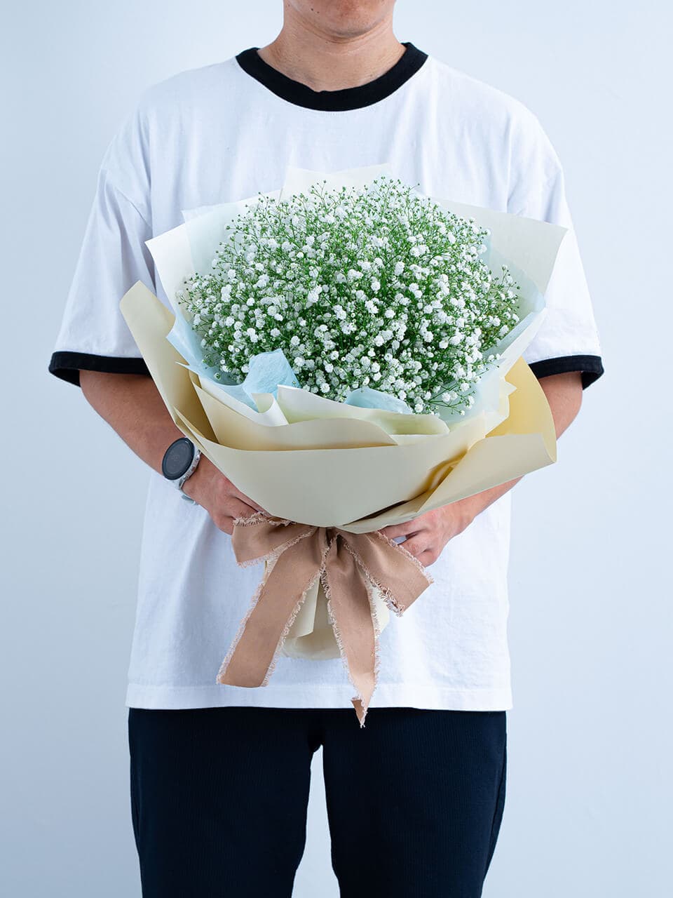 白色系かすみ草の花束 商品画像 4