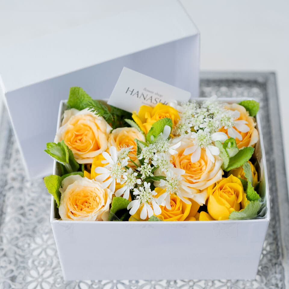 黄系生花"バラ"のフレグランスBOX 商品画像 2