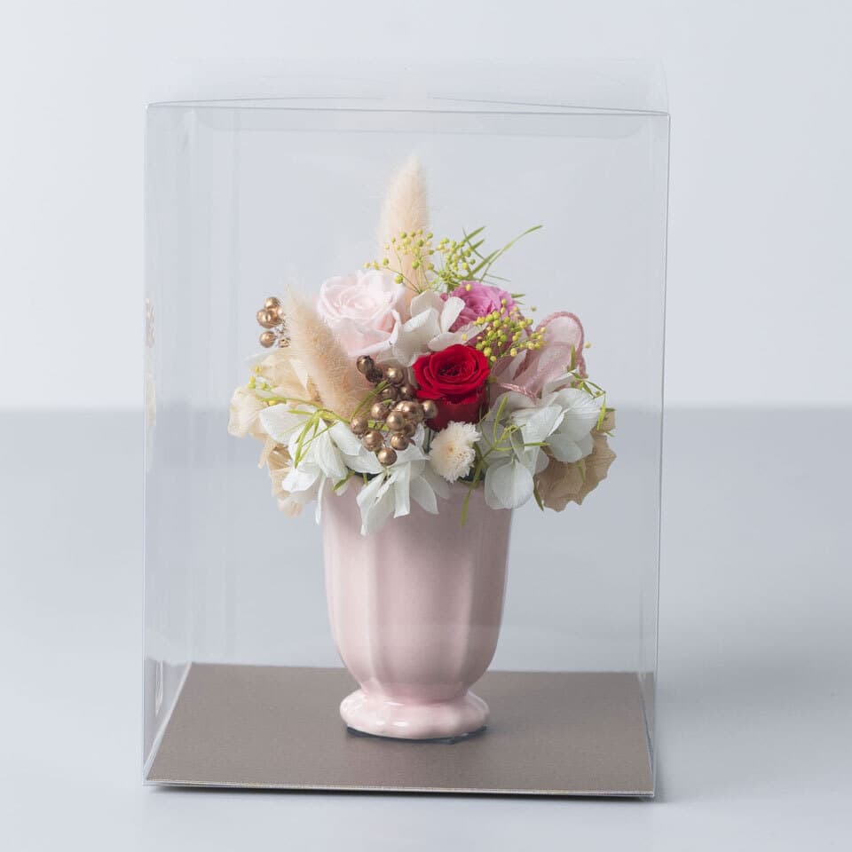 赤ベージュ系プリザーブドフラワー 商品画像 1