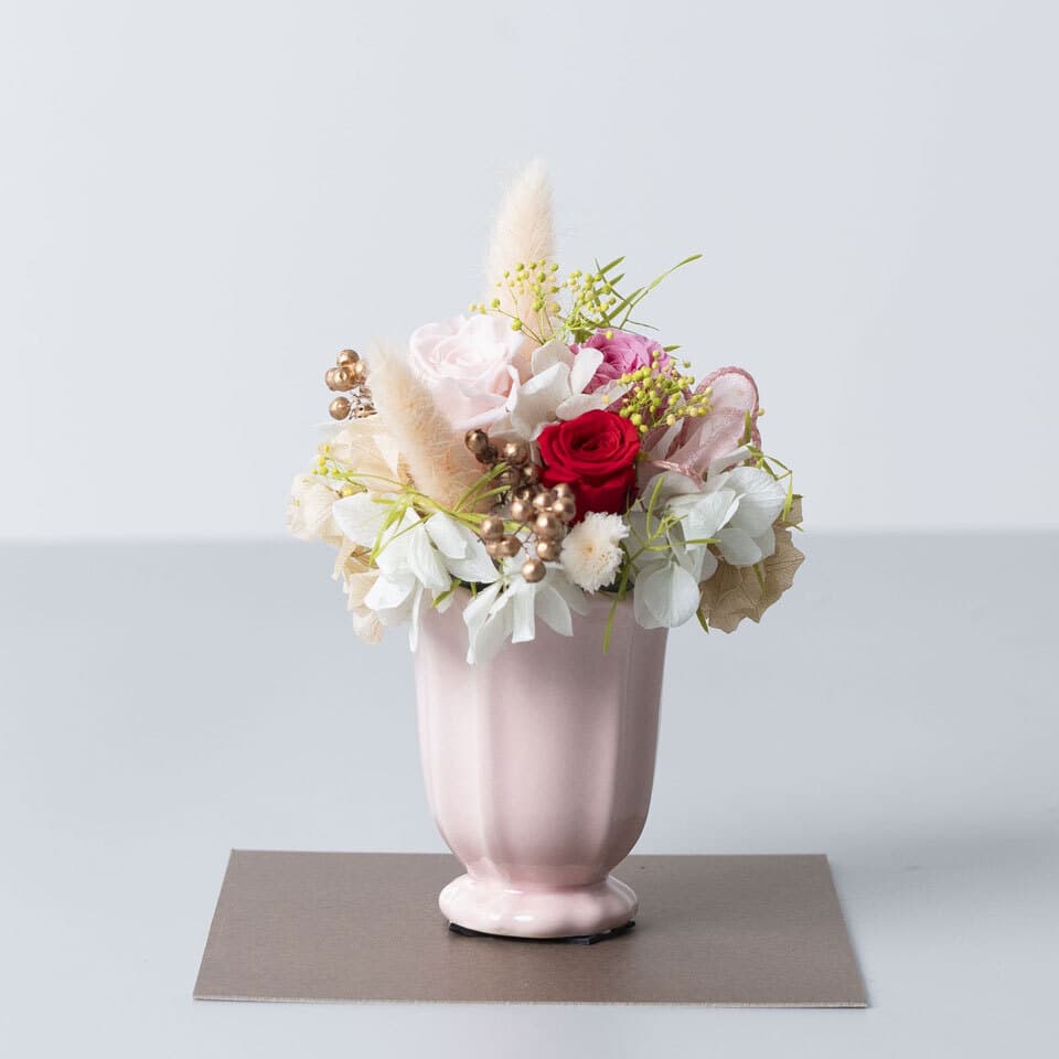 赤ベージュ系プリザーブドフラワー 商品画像 2