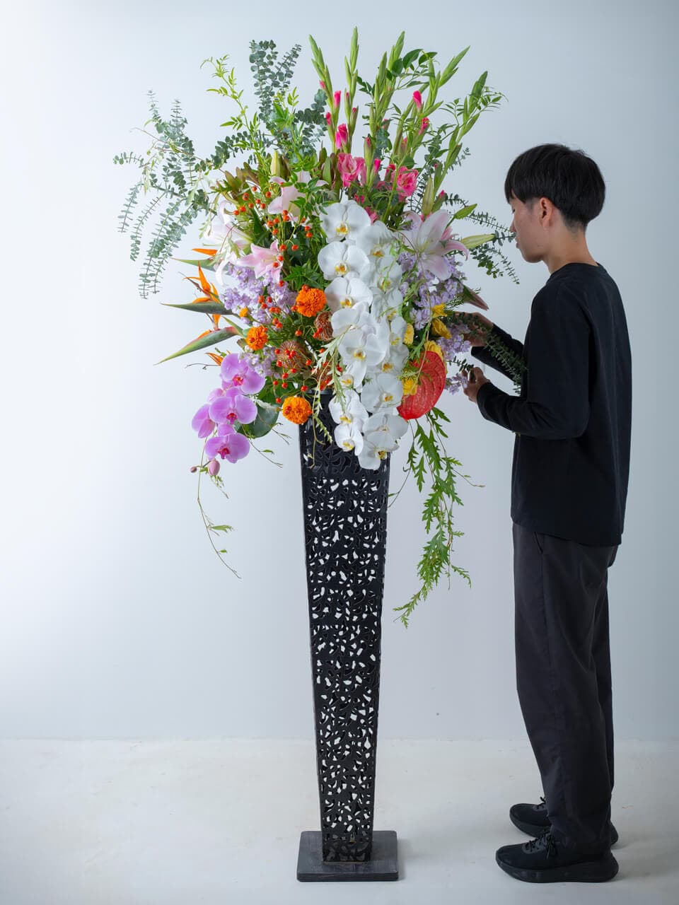 胡蝶蘭入れておまかせ 1段アートスタンド花 商品画像 3
