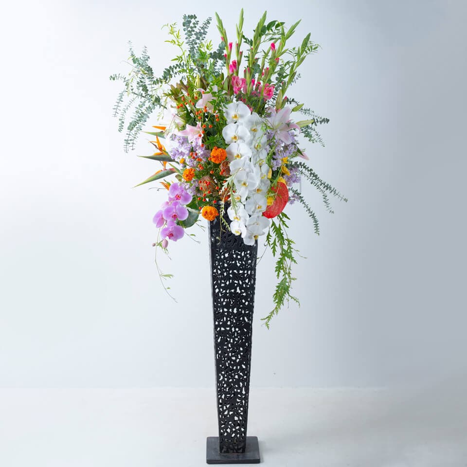 胡蝶蘭入れておまかせ 1段アートスタンド花 商品画像 1