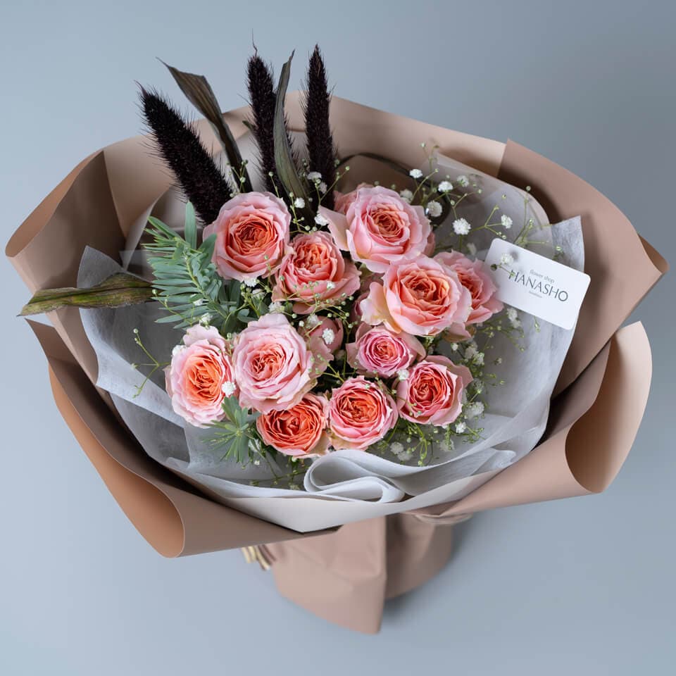 ピンク薔薇のスタンディングブーケ 商品画像 4