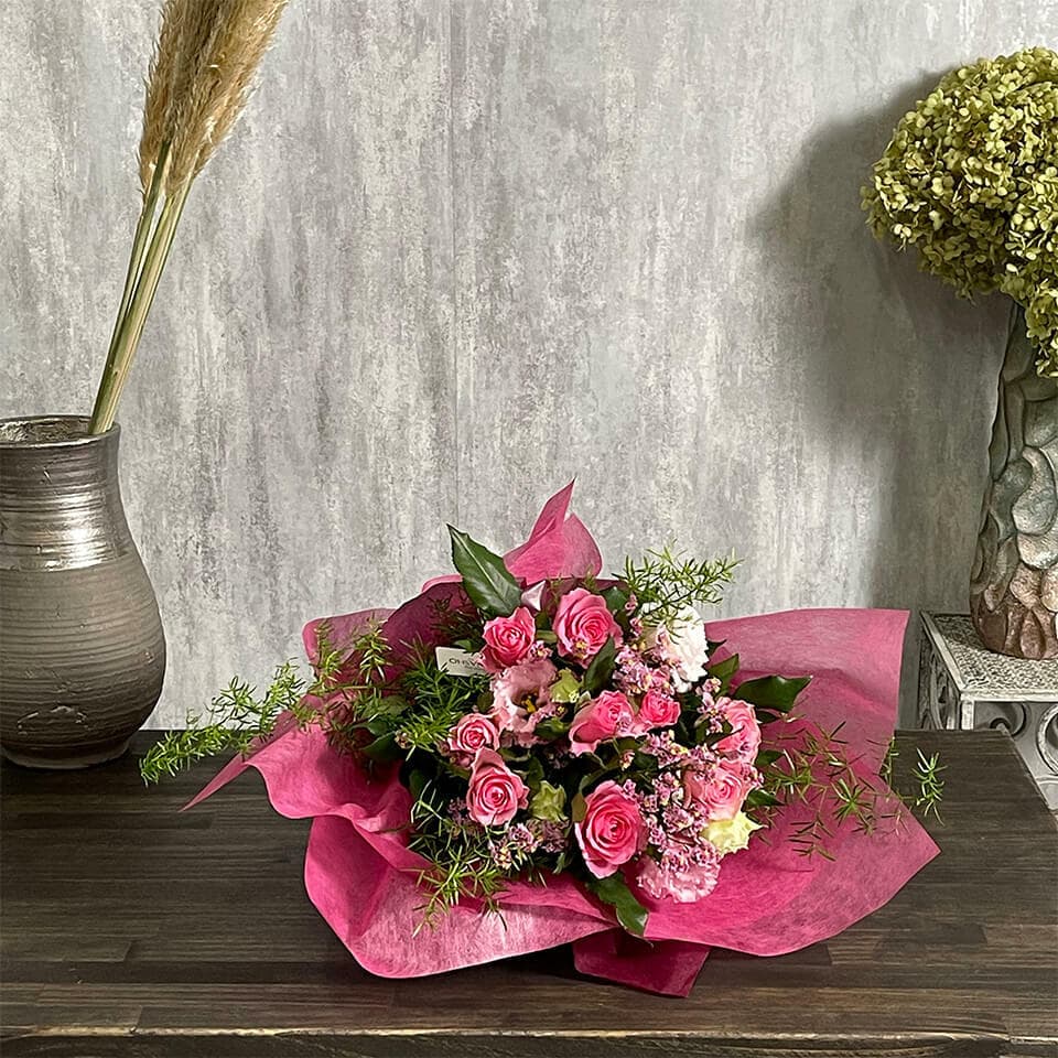 ピンク系バラの花束 商品画像 1
