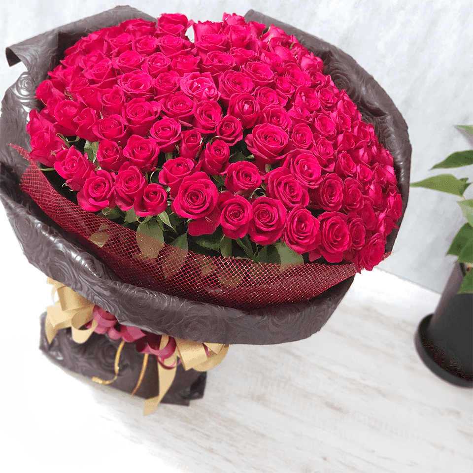 赤バラ101本の花束 商品画像 3