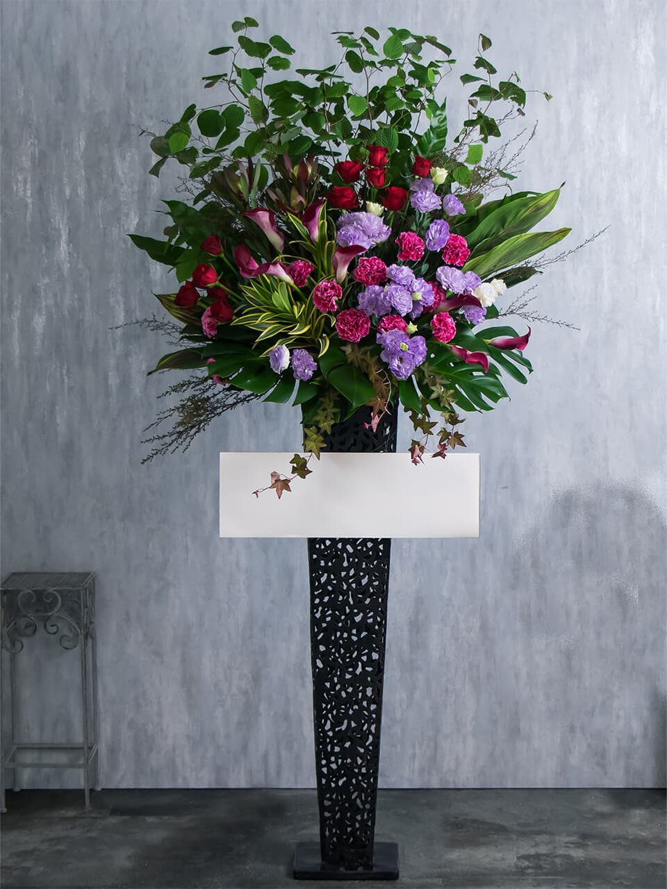 スタンド花 1段赤系 1段メッシュ脚 商品画像 3
