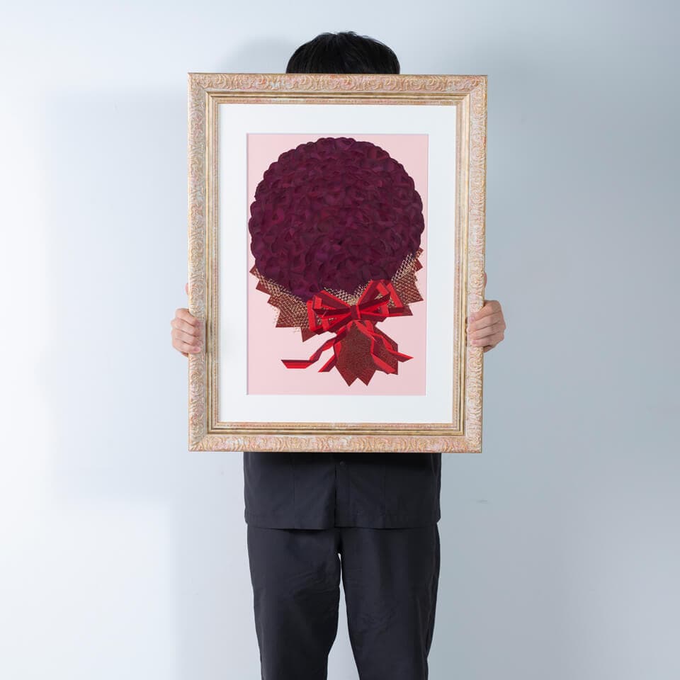 赤バラ108本花束 押し花108本セット 商品画像 6