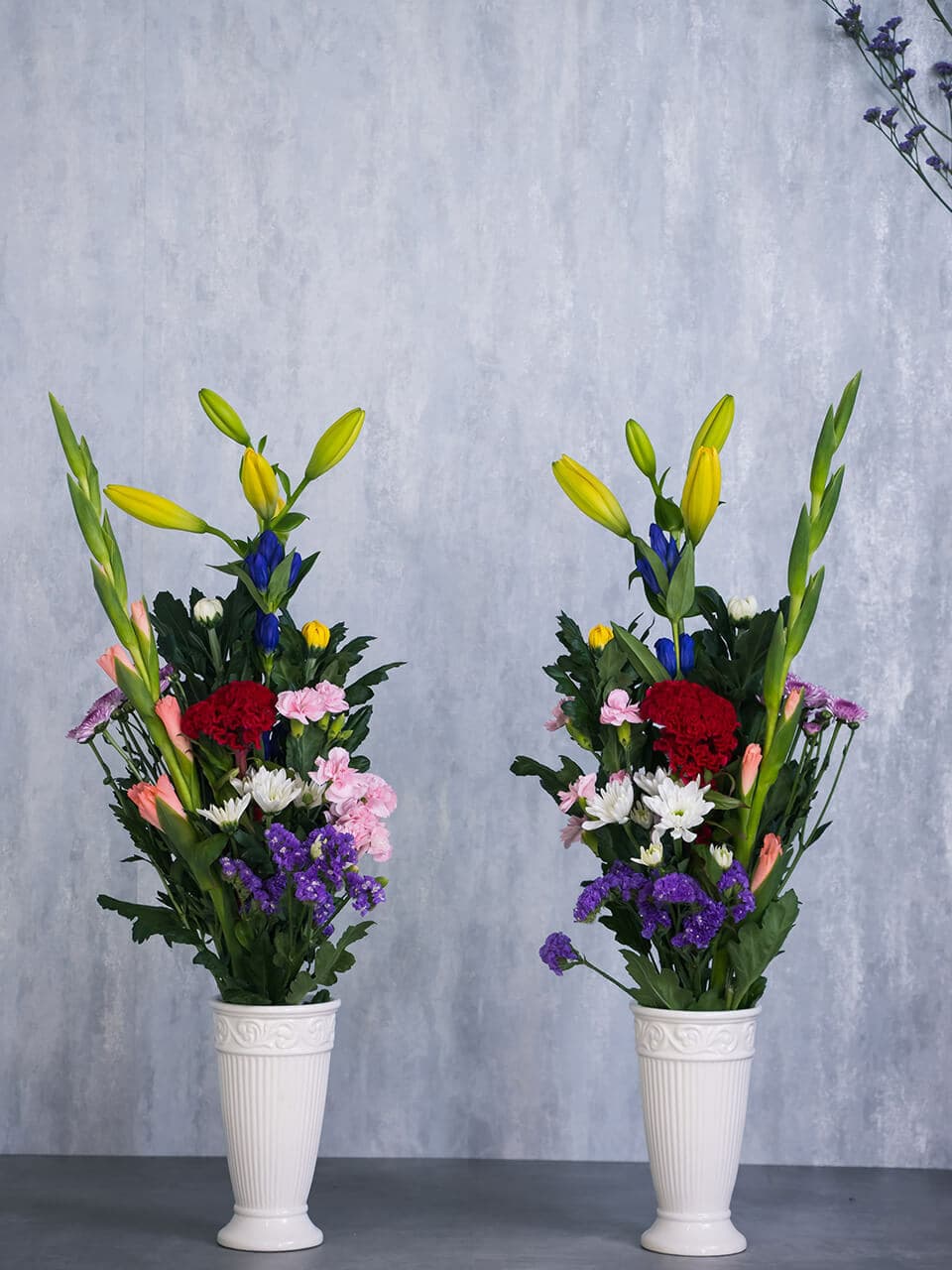 【墓用】明るい色 季節花の墓花1対(左右に1つずつ) 商品画像 2