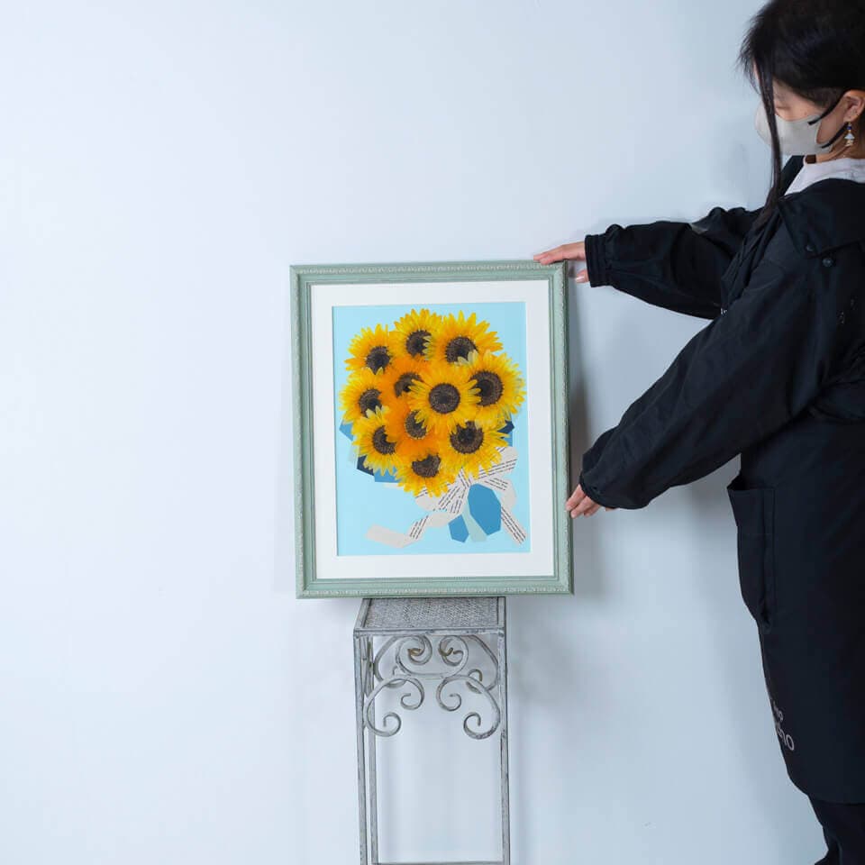 【49額】【ヒマワリ大輪12本】【 押し花】⑥ 商品画像 2