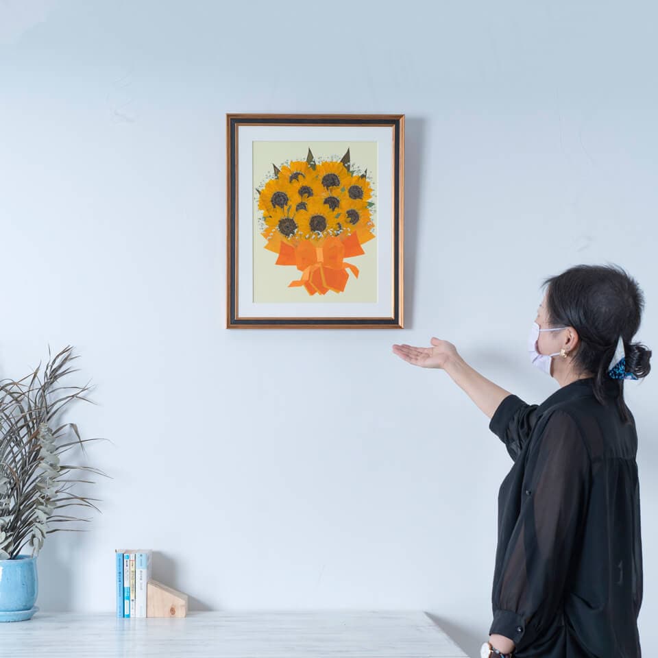 【49額】【ヒマワリ大輪12本】【 押し花】⑥ 商品画像 5